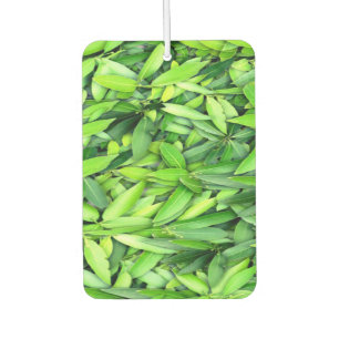 Lush Green Leaves Pattern – Nature Botanical  Car Air Freshener