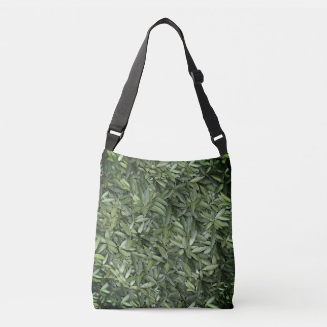 Lush Green Leaves Pattern – Nature Botanical  Crossbody Bag (Front)