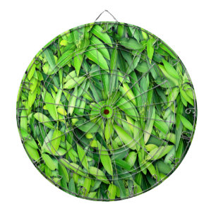 Lush Green Leaves Pattern – Nature Botanical Dartboard