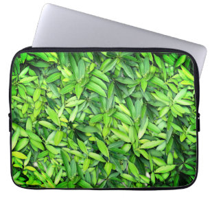 Lush Green Leaves Pattern – Nature Botanical  Laptop Sleeve