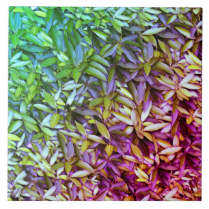 Lush Green Leaves Pattern – Nature Botanical  Tile