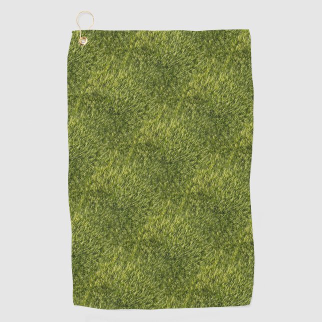 Lush Green Moss Golf Towel (Front)