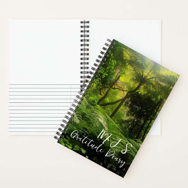 LUSH GREEN TROPICAL FERN FOREST GRATITUDE JOURNAL (Inside)