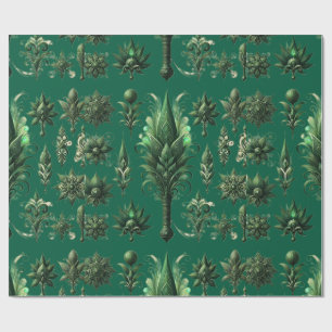 "Lush Green Velvet: Luxury Gift Paper Design"