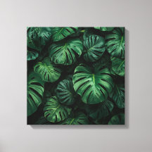 Lush Greenery – Abstract Monstera Jungle Print