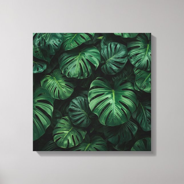 Lush Greenery – Abstract Monstera Jungle Print (Front)