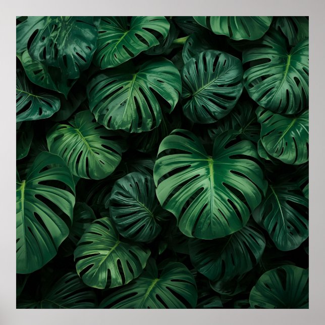 Lush Greenery – Abstract Monstera Jungle Print (Front)