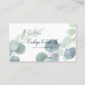 Lush Greenery and Eucalyptus Art Business Card (Front)