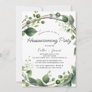 Lush Greenery and Eucalyptus Housewarming Party  Invitation