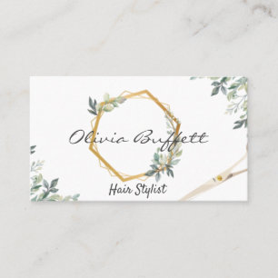 Lush Greenery floral Rose Gold nature Business Card