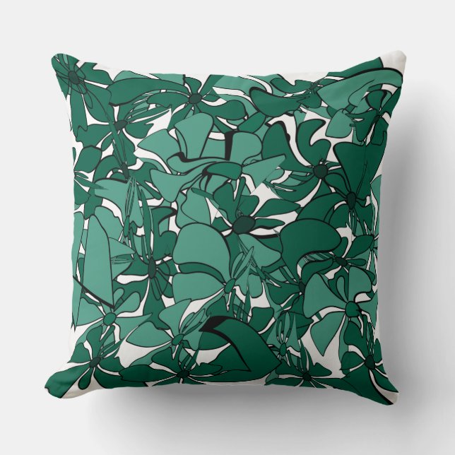 Lush Greenery: Nature-Inspired Throw Pillow (Front)