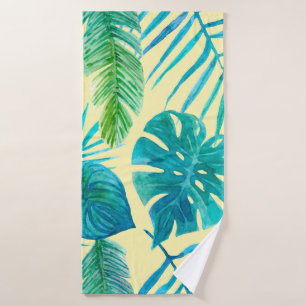 Lush greenery of tropical plants from jungle. Endl Bath Towel