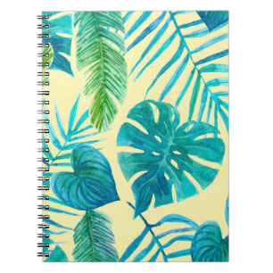 Lush greenery of tropical plants from jungle. Endl Notebook
