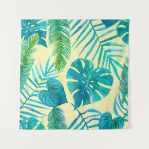 Lush greenery of tropical plants from jungle. Endl Tapestry