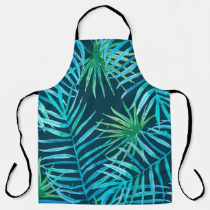 Lush greenery of tropical plants from jungle seaml apron