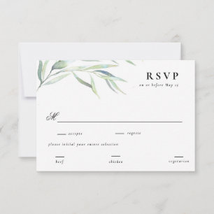 Lush Greenery Wedding RSVP Reply Card