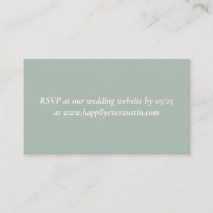 Lush Greenery Wedding Website RSVP Card