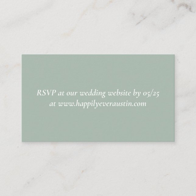 Lush Greenery Wedding Website RSVP Card (Front)