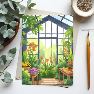 Lush Greenhouse | Floral Botanical Garden Postcard