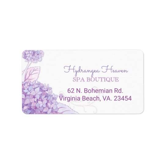 Lush Hydrangea Business Address Address Label