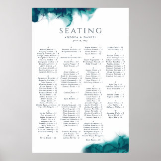 Lush ink wedding seating chart