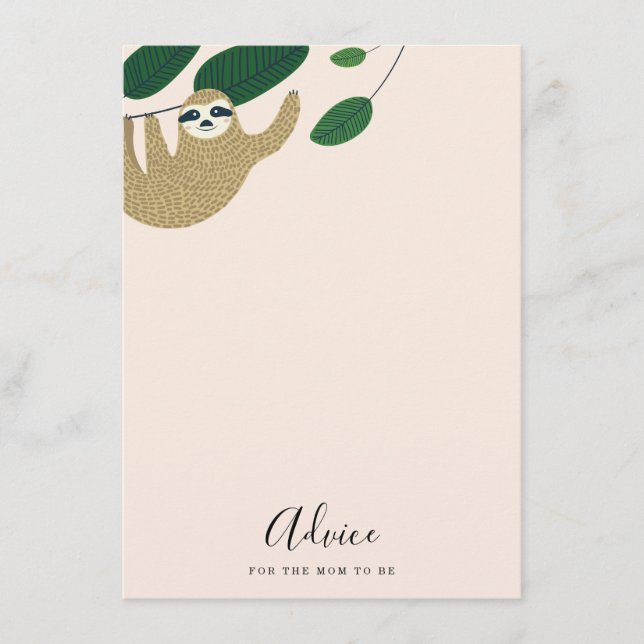 Lush Jungle Baby Shower Advice Cards (Front)