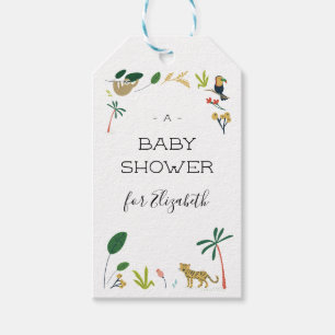 Lush Jungle Baby Shower Gift Tags