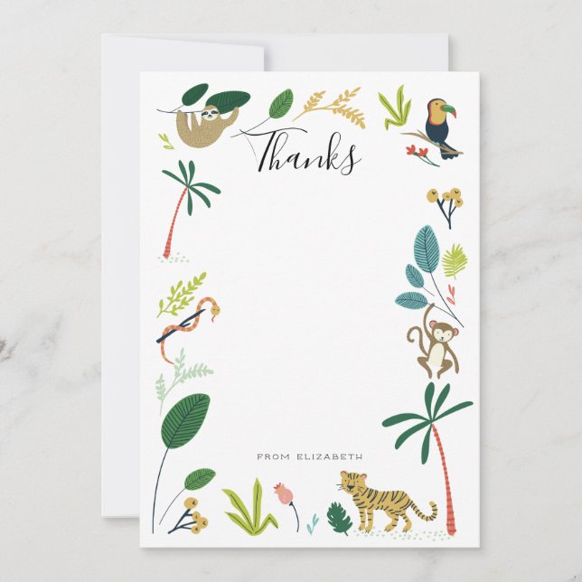 Lush Jungle Thank You Cards (Front)