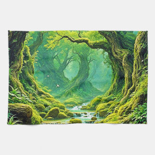 Lush Jungle Waterfall Bliss Tea Towel