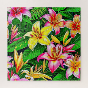 Lush Lilies in Full Bloom Jigsaw Puzzle