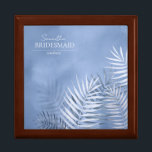 Lush Palm Leaf Wedding Bridesmaid Blue ID956 Gift Box<br><div class="desc">A trendy colour palette in shades from steel grey to windsor blue; sparkling geometric frames and elegant design layouts, provide the basis for this exciting wedding suite. Whether you're planning a destination wedding or staying close to home, this delicate palm leaf design set makes an eye-catching choice. This coordinating gift...</div>