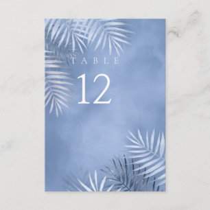Lush Palm Leaf Wedding Table No. Windsor Blu ID956 Invitation