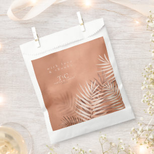 Lush Palm Leaf Wedding Thanks Terra Cotta ID956 Favour Bags