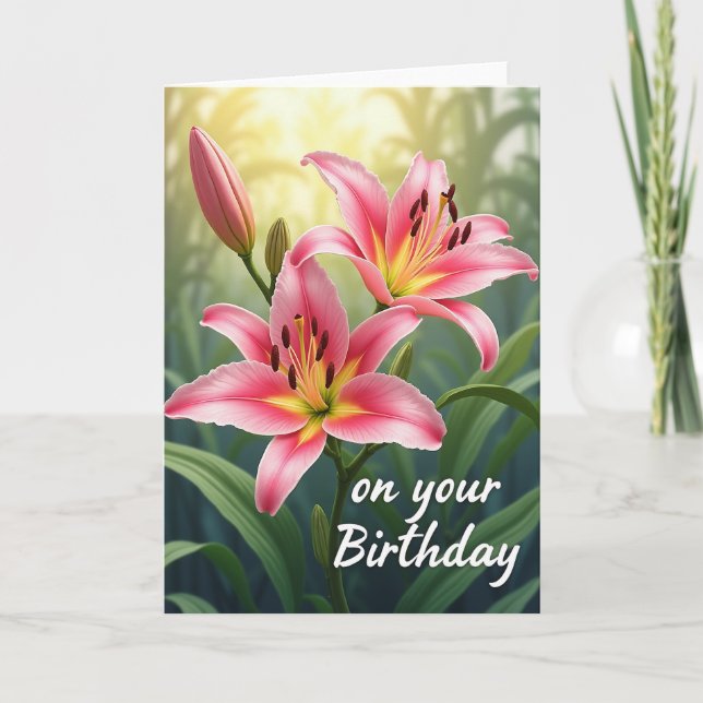 Lush Petal Birthday Card (Front)