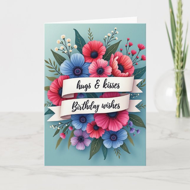 Lush Petals Joyful Card (Front)