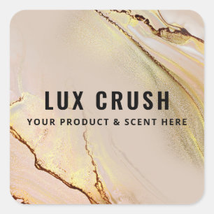 Lush Pink And Gold Alcohol Ink Product Labels