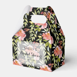 Lush Red Floral Greenery Bridal Shower Favour Box