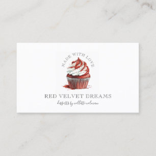 Lush Red Velvet Cupcake Pastry Chef  Business Card