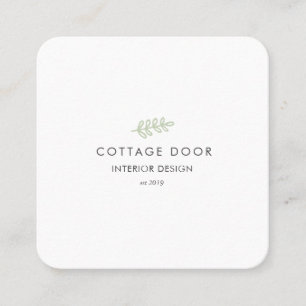 Lush Rustic Modern Sage Botanical Business Card