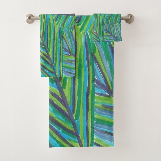 Lush Tropical Nights Bath Towel Set (Insitu)