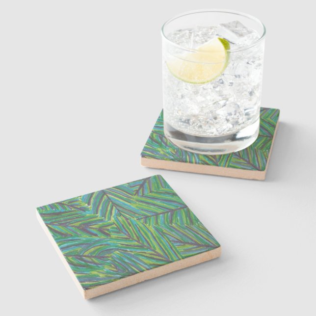 Lush Tropical Nights Stone Coaster (Side)