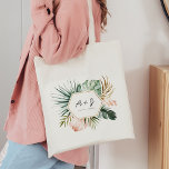 Lush Tropics Tote Bag<br><div class="desc">The Lush Tropics Collection, a beautiful and modern collection that features hand-painted tropical greenery, including watercolor monstera and palm leaves. The colour palette is absolutely stunning, with lush greens, delicate blush, and elegant gold that creates a perfect tropical summer vibe. Each element is delicately painted with watercolors, adding a beautiful...</div>