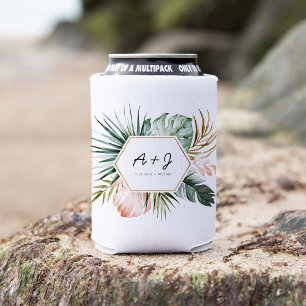 Lush Tropics Wedding Can Cooler Cosy