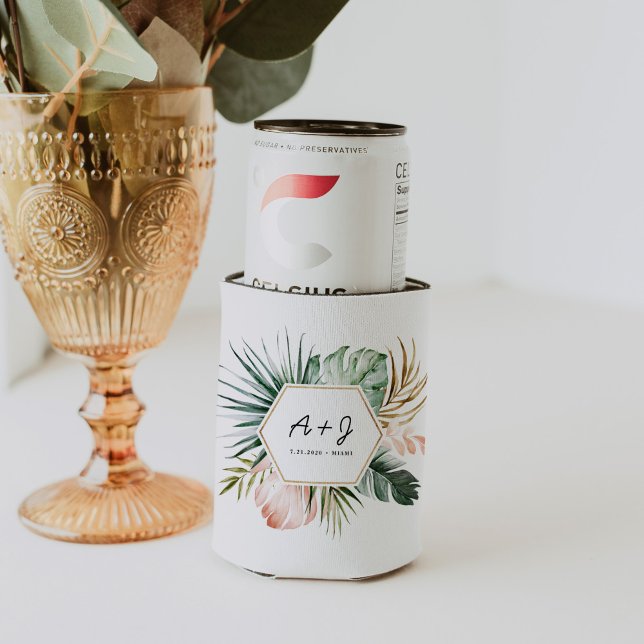 Lush Tropics Wedding Slim Can Cooler Cosy (Creator Uploaded)