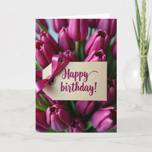 Lush Tulip Birthday Card