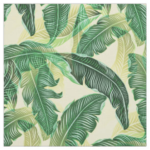 Lush Warm Jungle Leaves Fabric