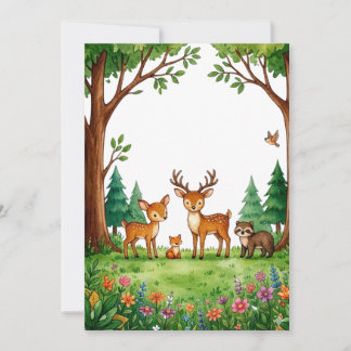 Lush Woodland Meadow Illustration