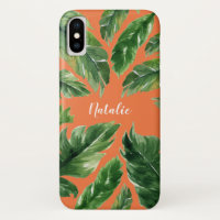 Lushious green tropical leaf modern botanical