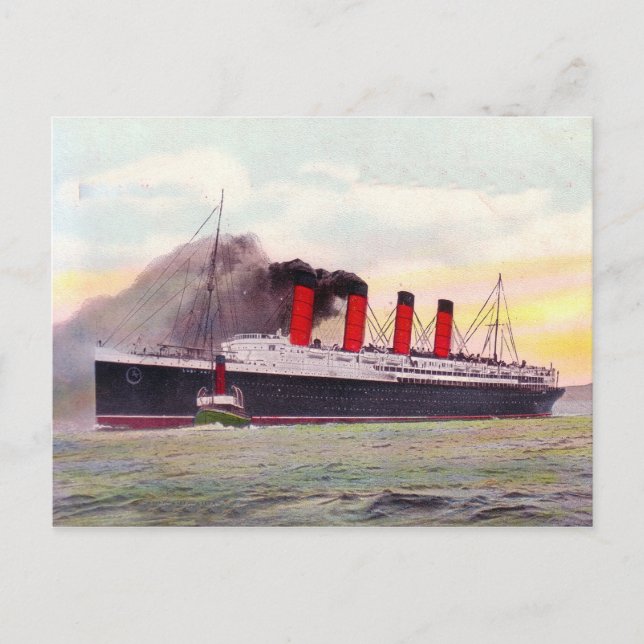 Lusitania 1907 postcard (Front)
