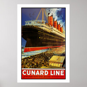 Lusitania Departing Poster